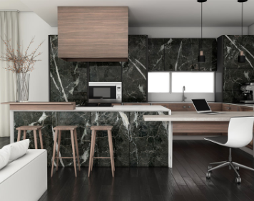  pp电子游戏沙罗黑岩板装修效果图